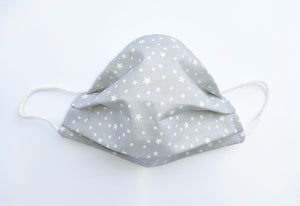 Mascarilla gris miniestrellas merakiheartmade